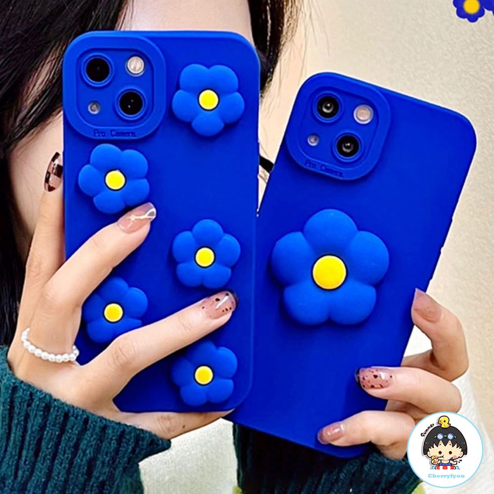 Ốp Điện Thoại TPU Mềm Hình Hoa Cúc 3D Chống Sốc / Mồ Hôi Cho IPhone 14 13 12 11 Pro Max X XR 8 7 Plus