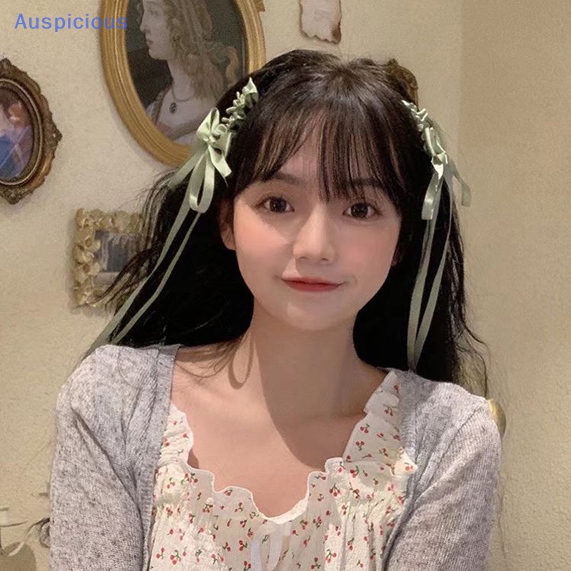 1 Cặp Kẹp Tóc Hình Nơ Màu Hồng Phong Cách Lolita Nhật Bản Dễ Thương Cho Bạn Gái