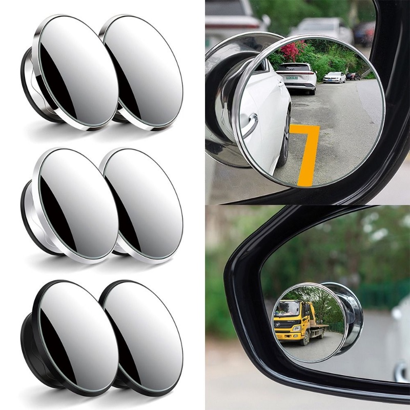 Set 2 Gương Chiếu Hậu Góc Rộng Xoay 360 Độ Có Giác Hút Cho Xe Hơi