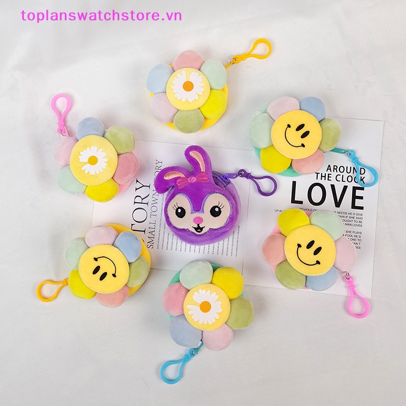 1 Túi Đựng Tai Nghe mini Hình Hoa Hướng Dương Mặt Cười Dễ Thương