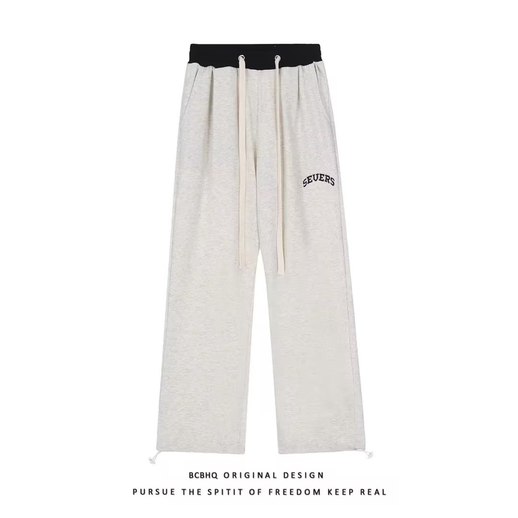 Quần Thể Thao Dáng Suông Rộng Màu Sắc Tương Phản Phong Cách Hiphop Đường Phố Cho Nam Và Nữ