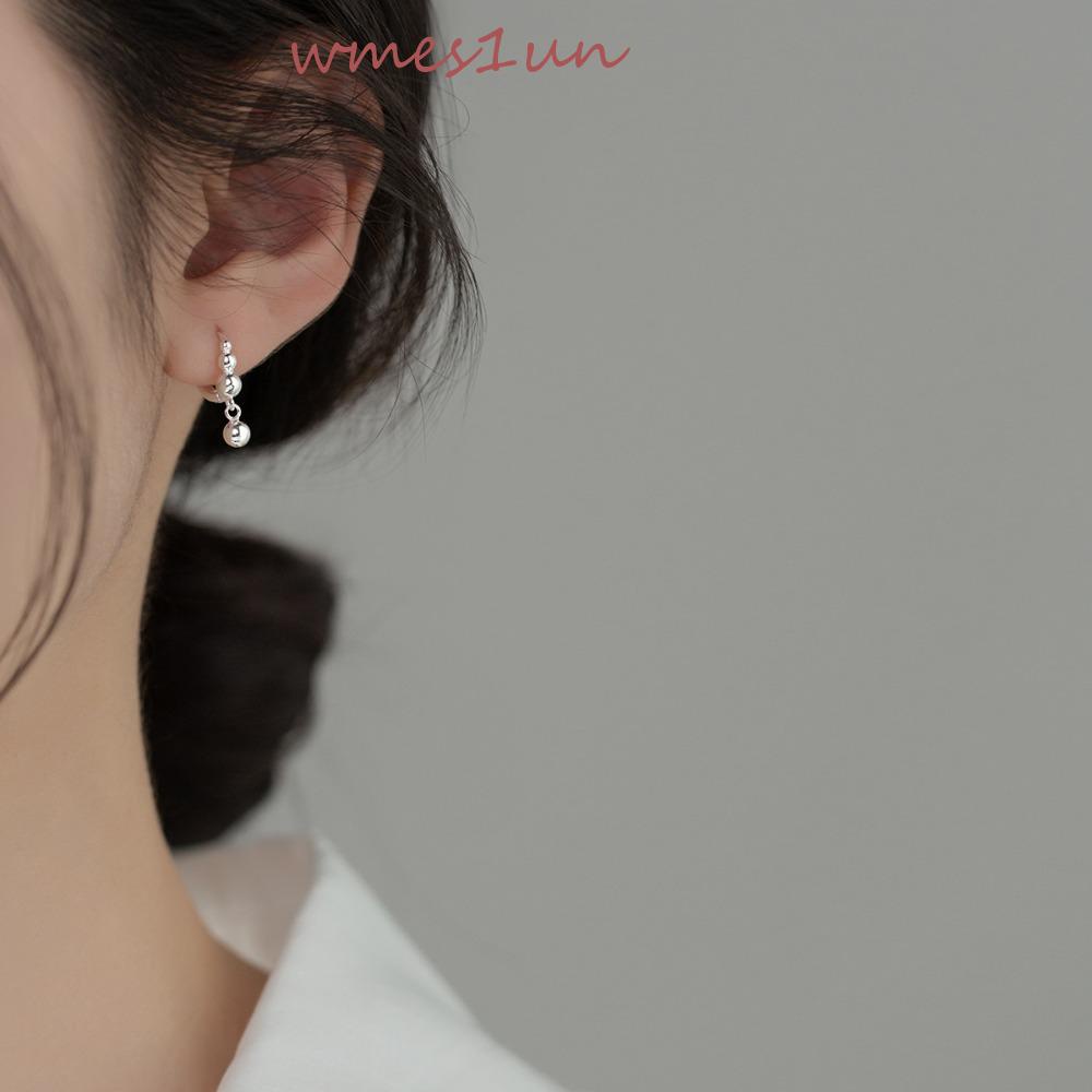 Bông Tai Dạng Vòng Hình Chữ D Bằng Đồng Bóng Ngọt Ngào Thời Trang WMES15H