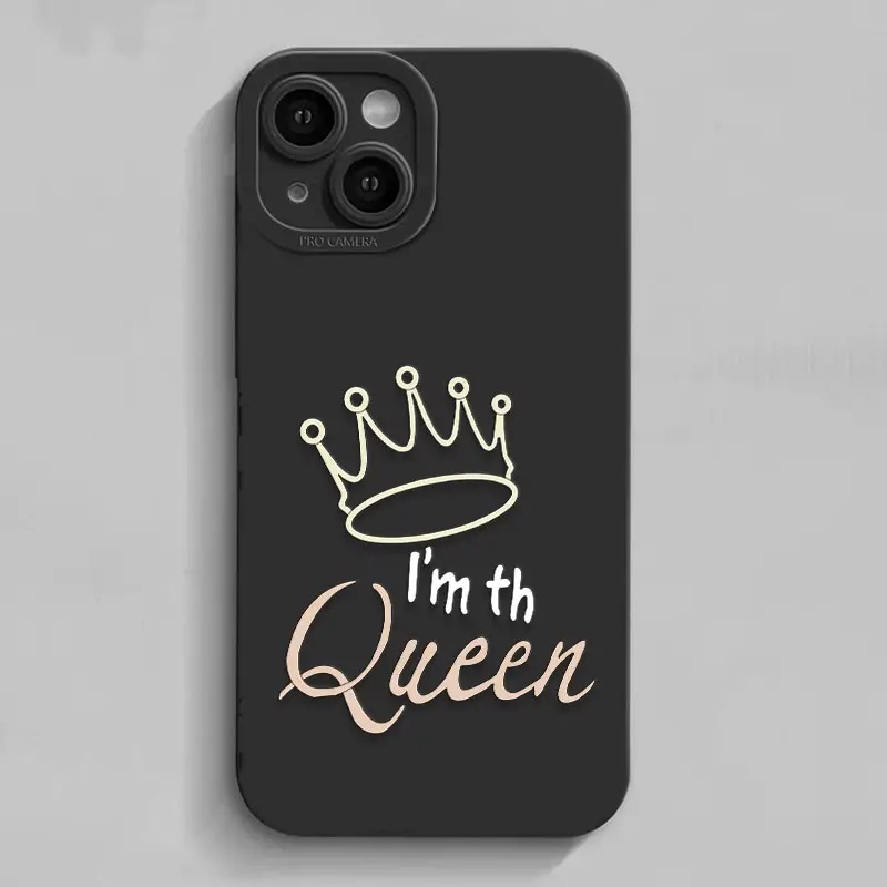 Ốp Điện Thoại Silicon TPU Mềm Đen Hình Hoạt Hình Chống Vỡ Cho IPhone 14 13 Pro Max 11 12 Pro Max XS X XR SE 2020 6S 8 7 +