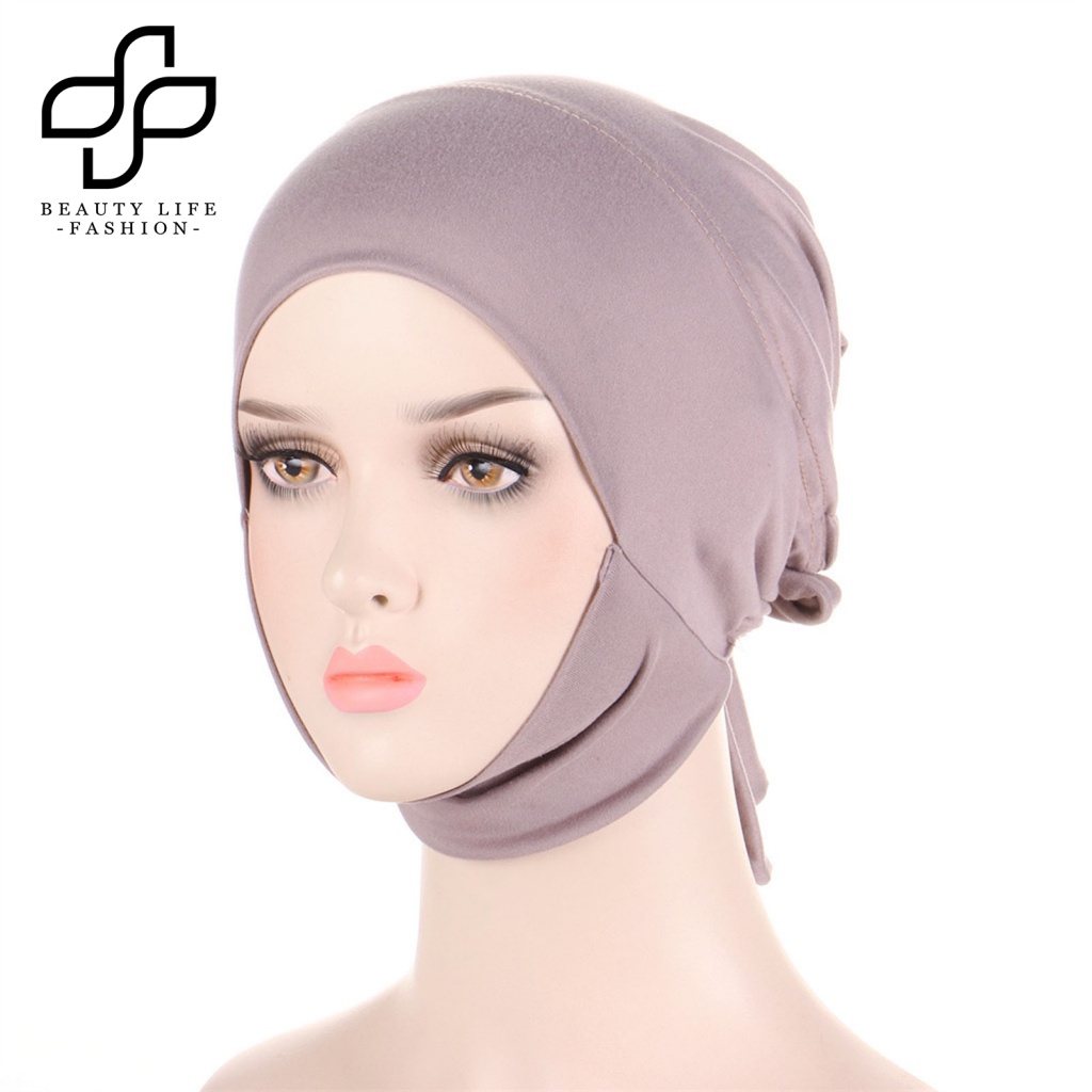 Mũ Trùm Đầu Kiêm Khăn Choàng Cổ Màu Trơn Co Giãn Thoáng Khí Mềm Mại Co Giãn Tốt Nhẹ Nhàng Có Thể Điều Chỉnh