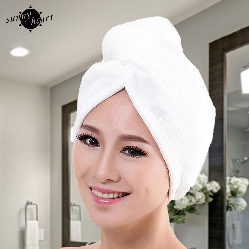 Khăn Quấn Tóc Bằng Sợi Micro Thấm Hút Nước Tốt Thoáng Khí Tiện Dụng Cho Nhà Tắm