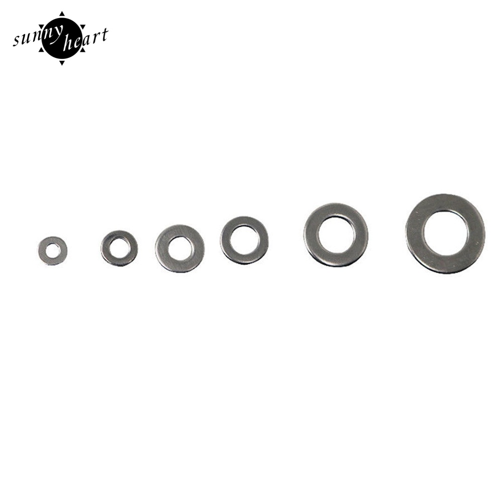 Hộp 580 Vòng Đệm Phẳng Bằng Thép Không Gỉ M2 M2.5 M3 M4 M5 M6 M8 M10 M12 Kèm Hộp Đựng