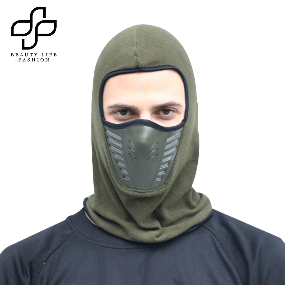 Mũ Balaclava Bảo Vệ Toàn Diện Màu Trơn Chống Bụi Chống Nước Bọt