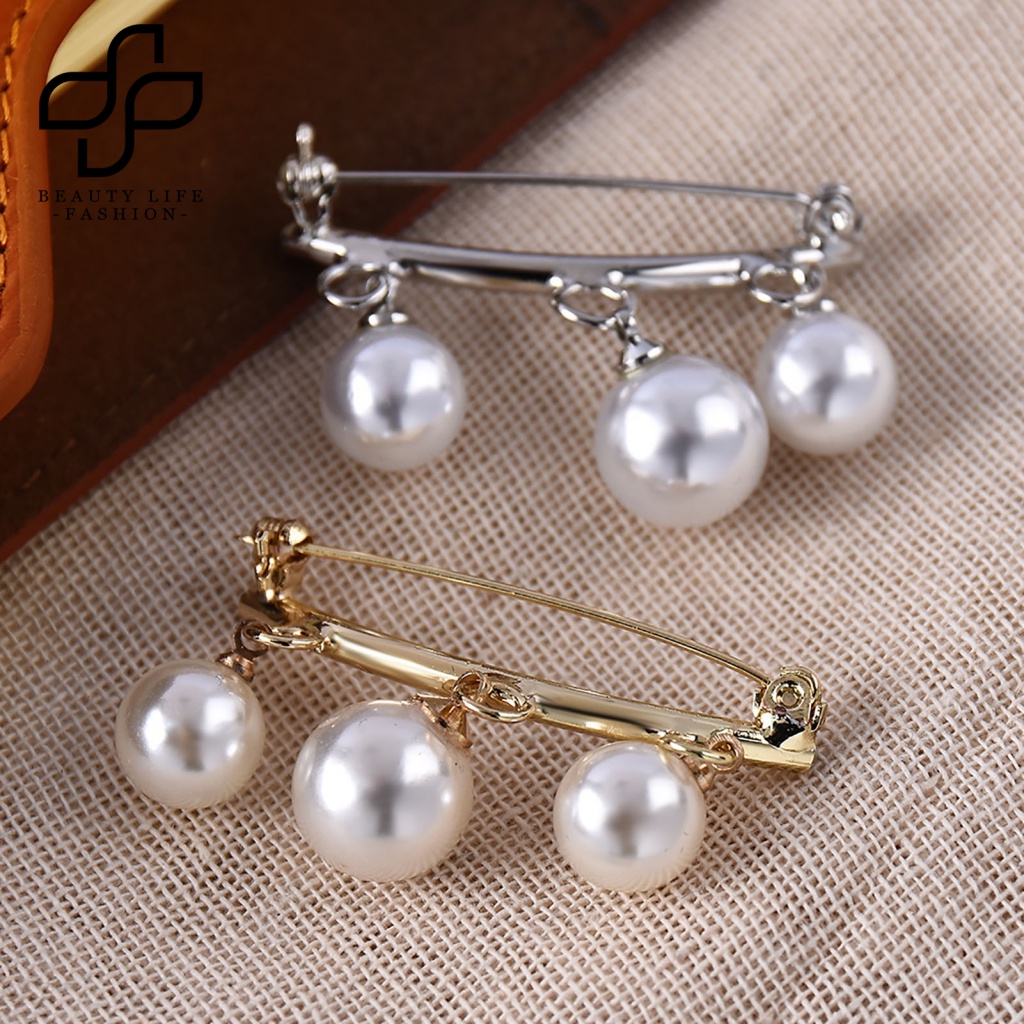 Ghim Cài Áo Cardigan Đính Ngọc Trai Giả Đa Năng Thanh Lịch Sáng Tạo Cho Nữ