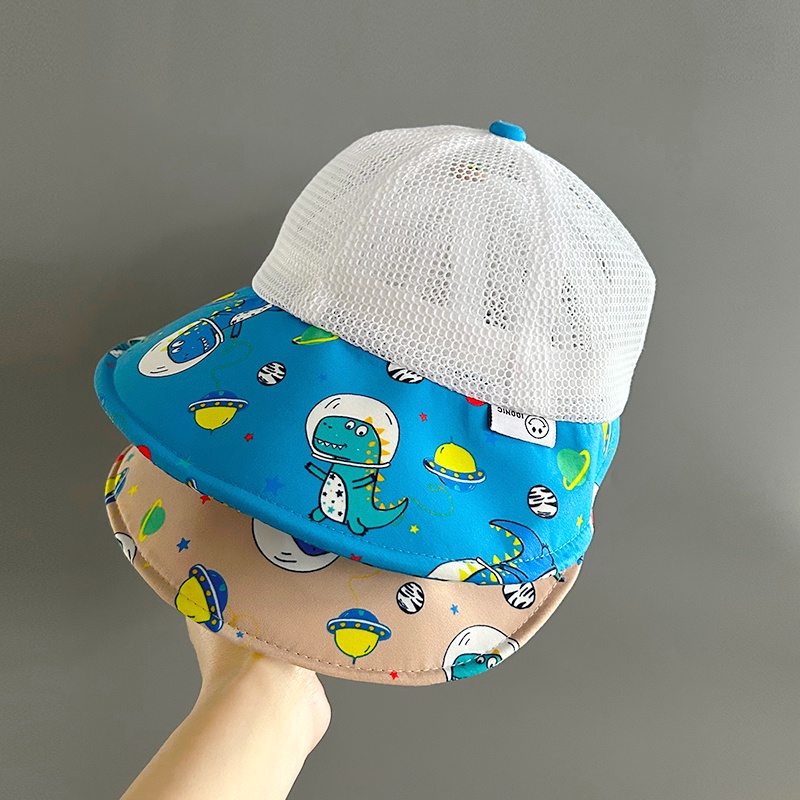 Nón Tai Bèo Vành Rộng Phối Lưới Thoáng Khí Thời Trang Mùa Hè Cho Bé