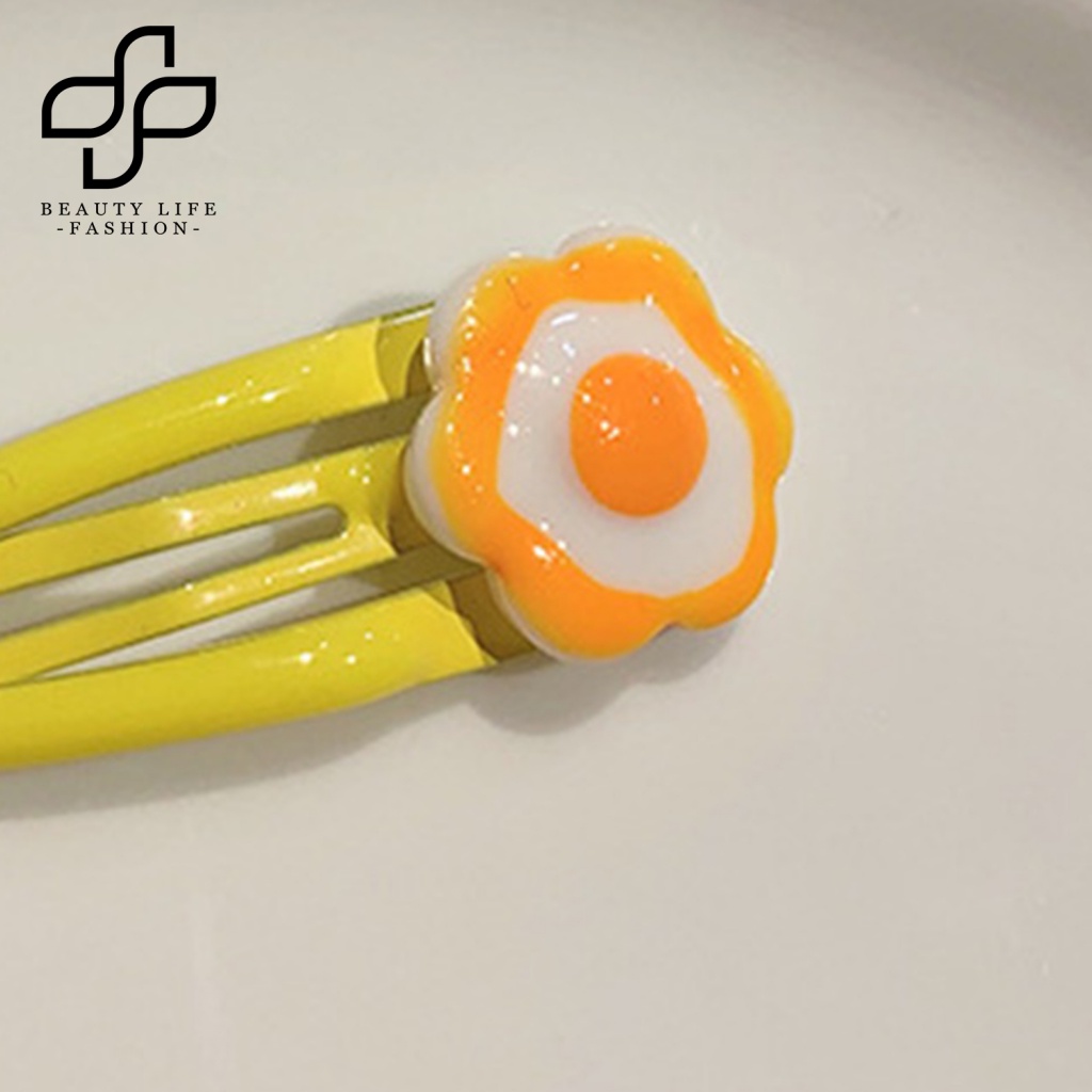 Kẹp Tóc BB Hình Quả Trứng Siêu Mềm Sáng Tạo 5 Kiểu Tùy Chọn Trang Trí Hàng Ngày