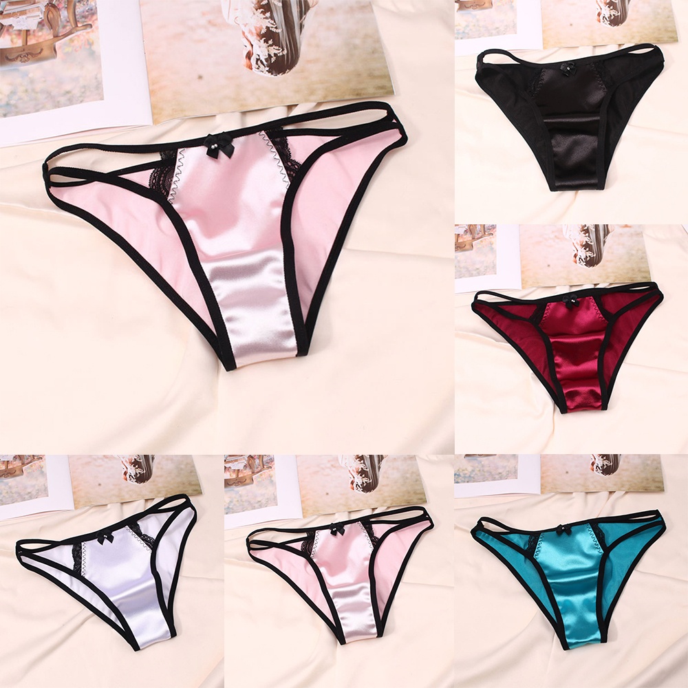 Quần Lót Lụa Satin Thoáng Khí Thoải Mái Cho Nữ