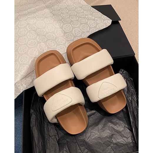 Tóc Thẳng Của Nhà Máy Duoya ~ [Hàng Có Sẵn] Hòn Đảo Harbour Nam ~!Giày Sandal Da Mềm Đế Dày Thời Trang Mùa Hè Cho Nữ