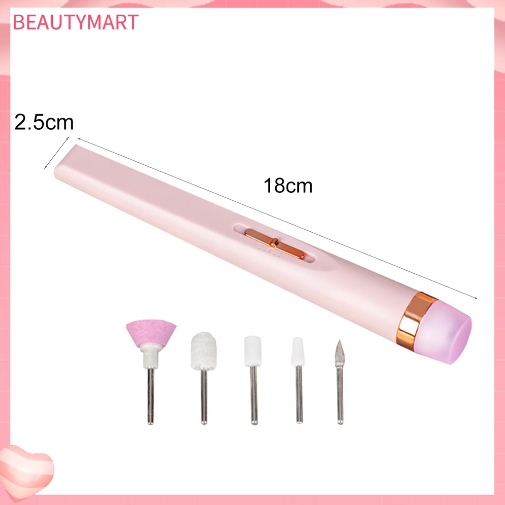 1 Bộ Máy Mài Móng Tay Loại Bỏ Da Chết Tiếng Ồn Thấp Tốc Độ Cao Kèm Mũi Khoan Chuyên Dụng Cho Salon Làm Móng