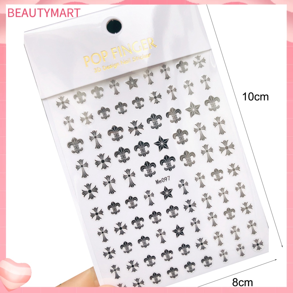Miếng Dán Trang Trí Móng Tay Hình Chữ Thập DIY