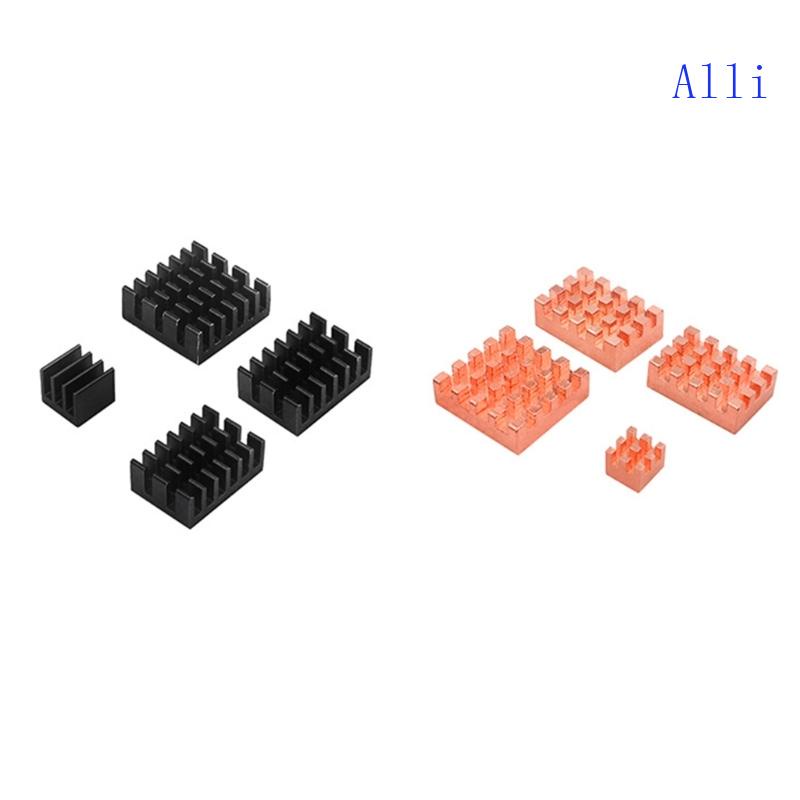Set 4 Bộ Tản Nhiệt Bằng Nhôm Đồng Cho OrangePi 5