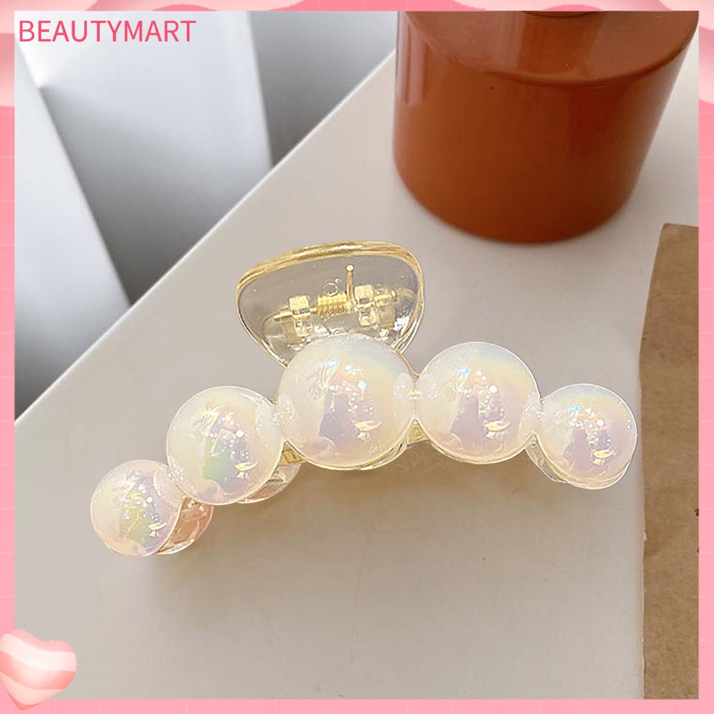 Kẹp Tóc Càng Cua Chống Trượt Đính Ngọc Trai Nhân Tạo Phong Cách Hoàng Gia Cho Nữ