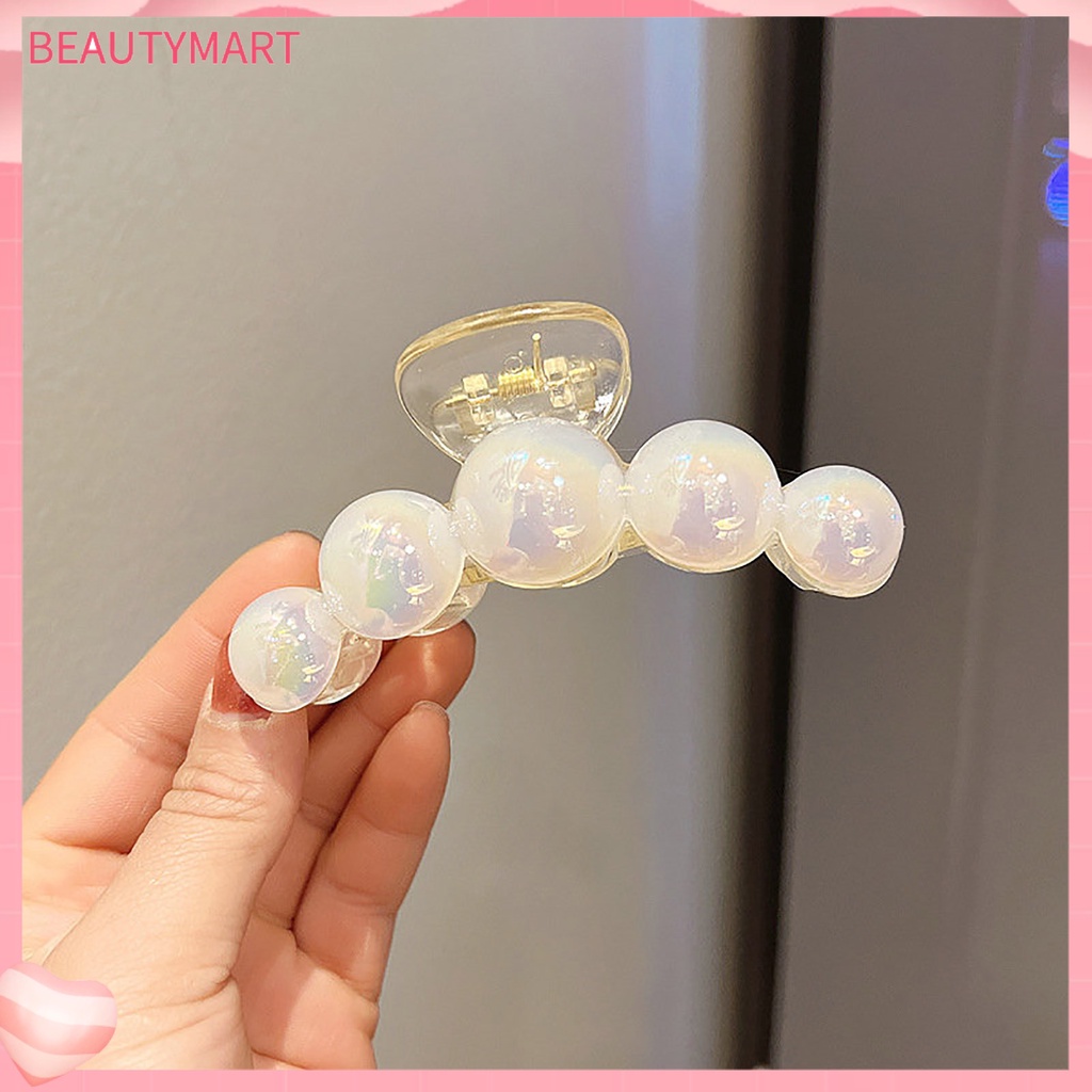 Kẹp Tóc Càng Cua Chống Trượt Đính Ngọc Trai Nhân Tạo Phong Cách Hoàng Gia Cho Nữ