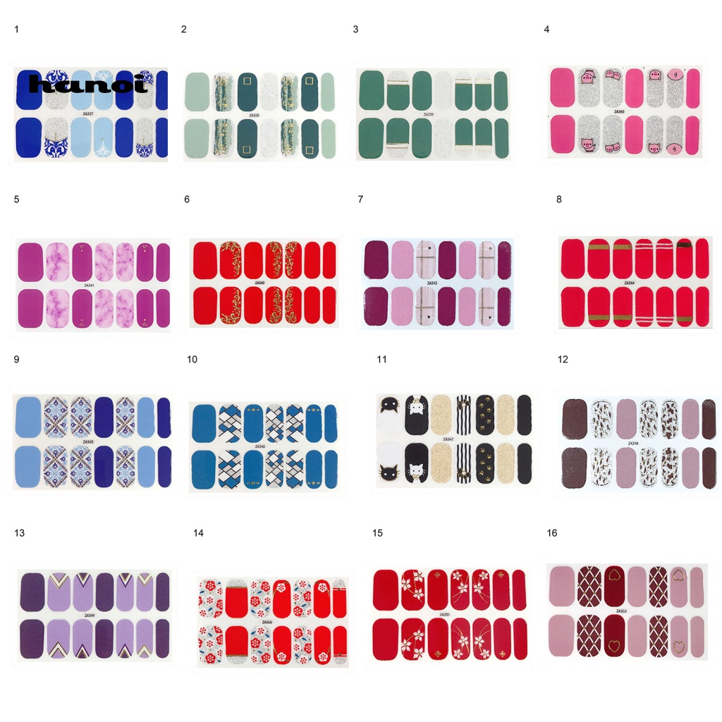 1 Bộ Miếng Dán Trang Trí Móng Tay 2D Sáng Tạo