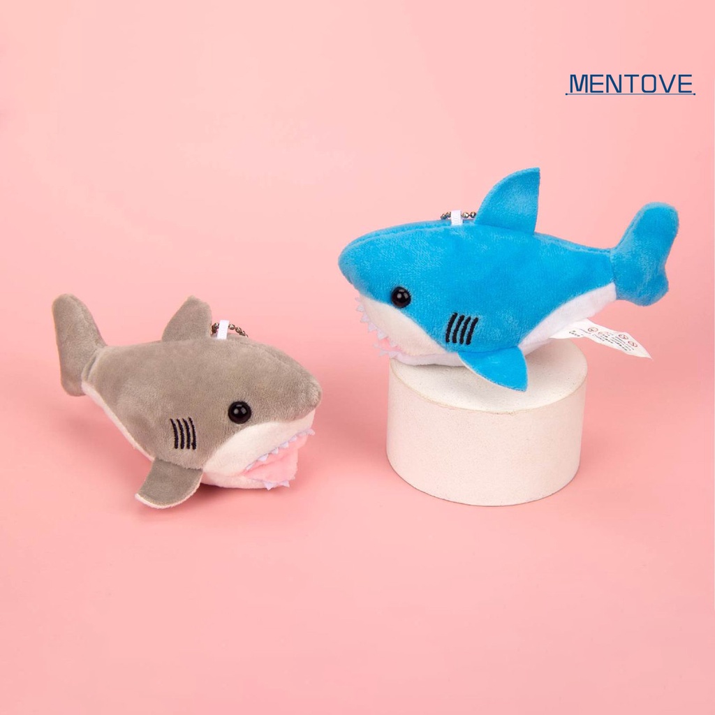 Móc Khóa Hình Cá Mập Nhồi Bông Mềm Mại Đa Năng Dễ Thương