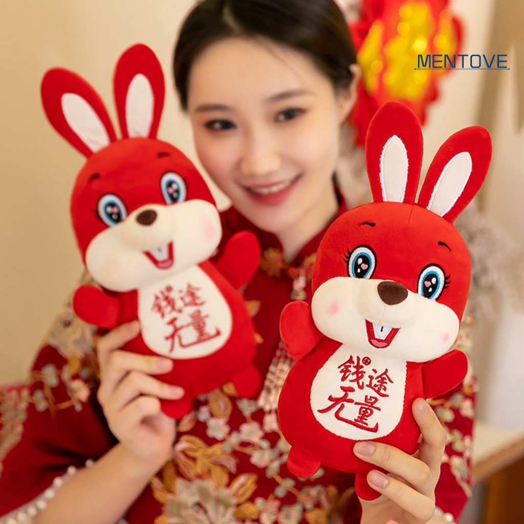 Thỏ Nhồi Bông May Mắn 20 / 25 / 30cm Trang Trí Phòng Ngủ Năm Mới 2023