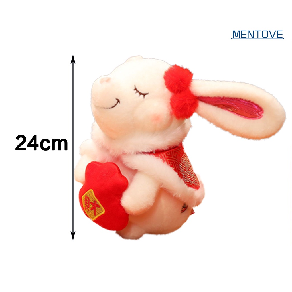Thỏ Nhồi Bông 24cm May Mắn Phong Cách Trung Hoa Dễ Thương Cho Bé 2023