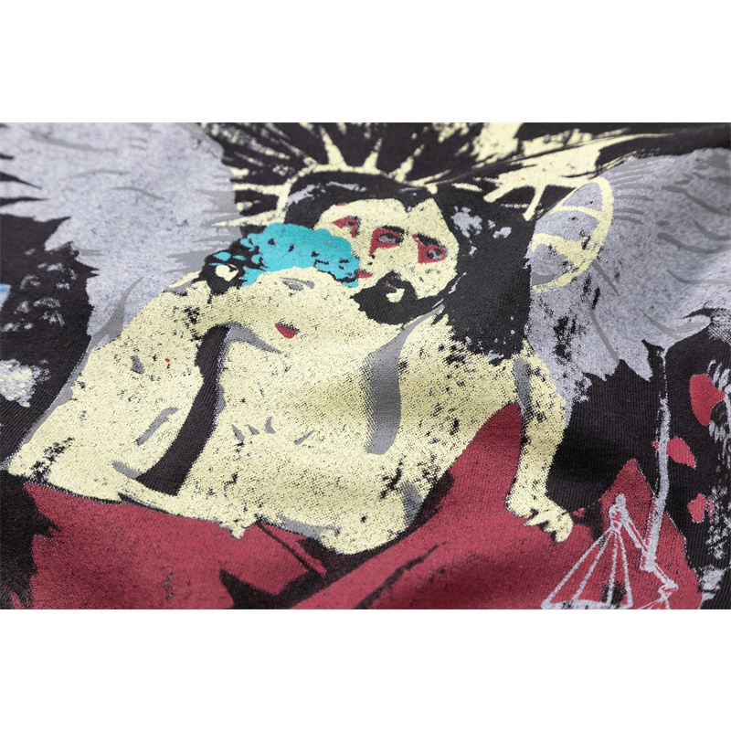 Áo Thun Cotton Nguyên Chất Tay Ngắn Dáng Rộng Phong Cách Retro Mỹ Cho Nam Và Nữ