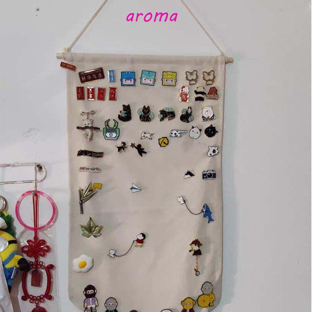 Giá Đỡ Ghim Cài Áo Bằng Vải Bạt Trơn Đa Năng Phong Cách Bắc Âu