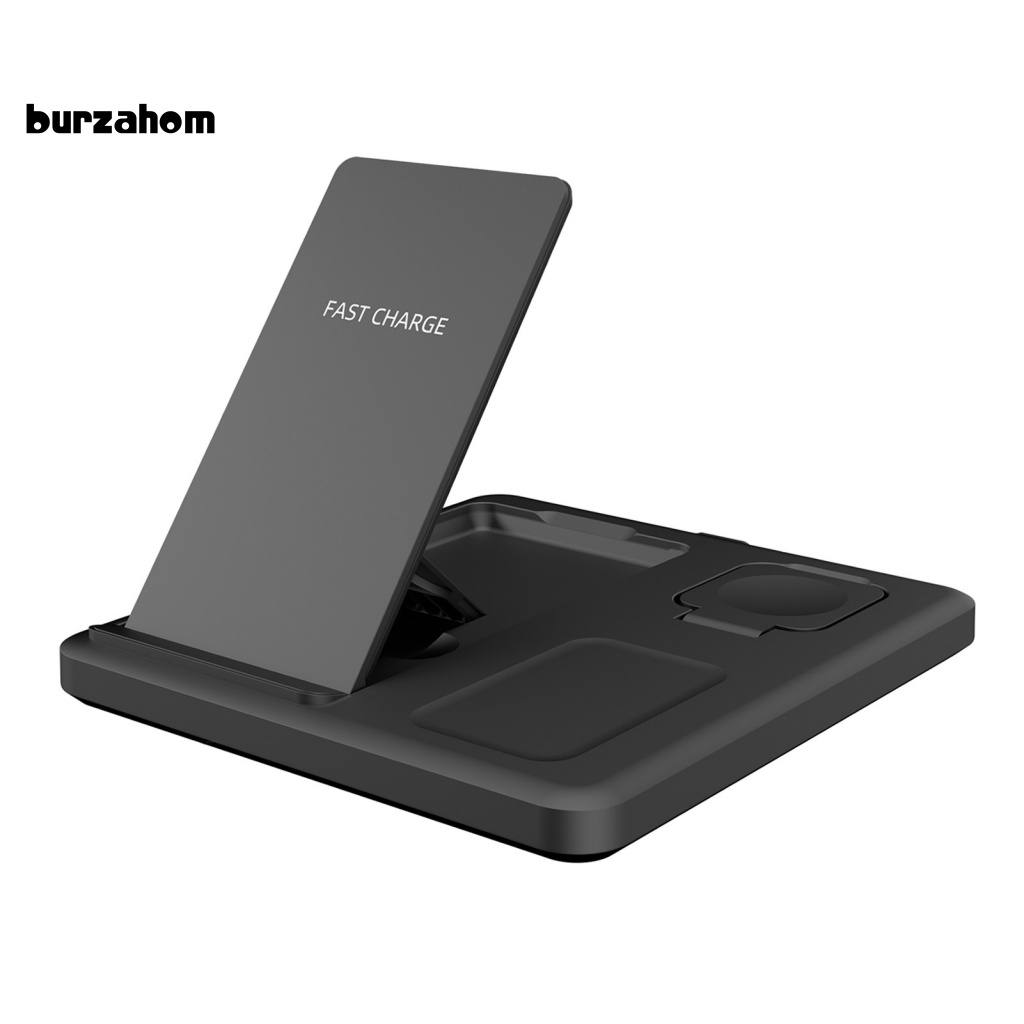 Đế Sạc Không Dây Siêu Nhẹ 15W 3 Trong 1 Cho Điện Thoại / Đồng Hồ