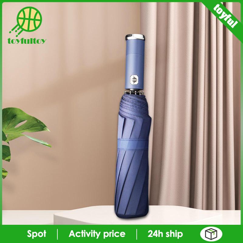 Dù Gấp Tự Động 10 Bóng LED Chống Gió Có Tay Cầm