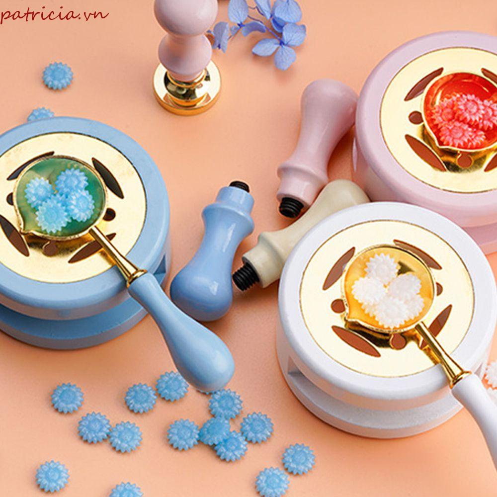 Lò Nung Sáp Niêm Phong Bì Thư Phong Cách Retro|Dụng Cụ Đóng Dấu Niêm Phong Bì Thư Tay Cầm Bằng Gỗ Nhiều Màu Sắc