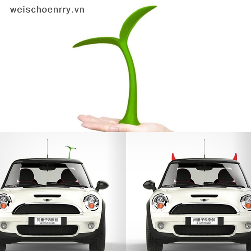 Đề Can 3M Hình Sừng Quỷ Nhỏ Thông Dụng Dán Nóc Xe Hơi Chống Va Chạm