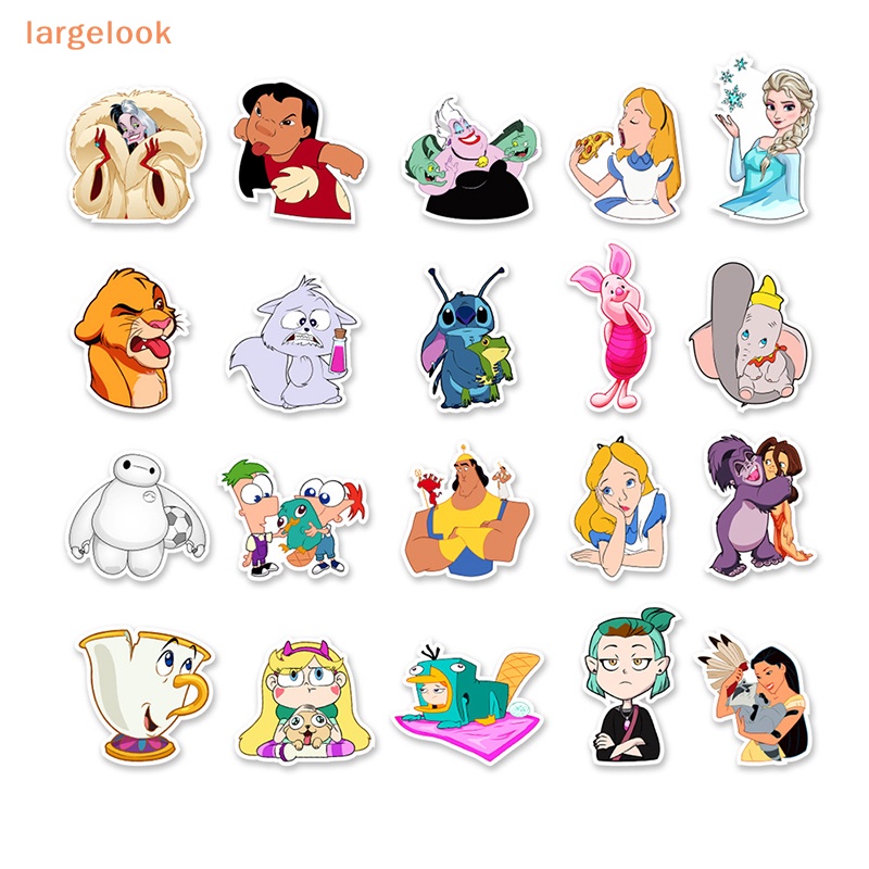 Bộ 50 Miếng Dán Hoạt Hình Disney Mix Trang Trí Laptop Guitar Guitar Hành Lý Ván Trượt Điện Thoại