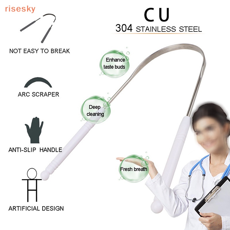 1 Dụng Cụ Vệ Sinh Lưỡi Bằng Thép Không Gỉ