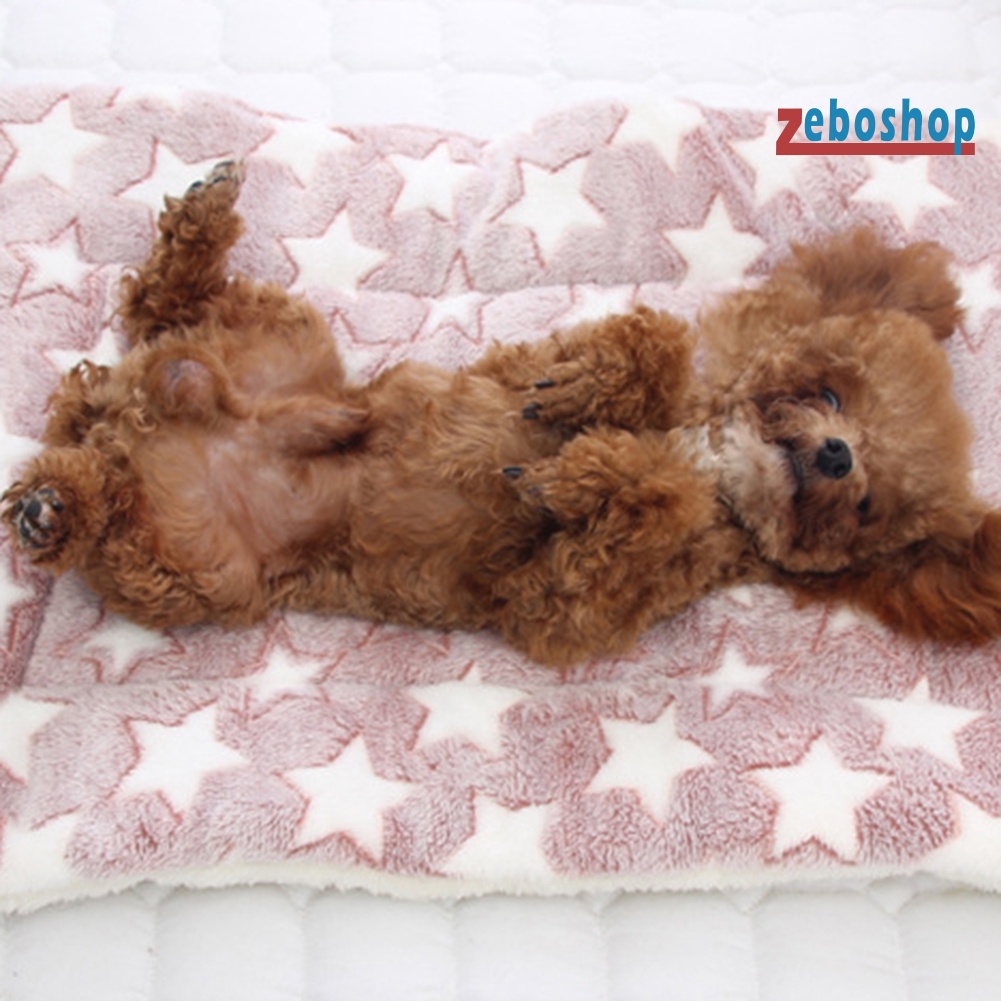 Thảm Lông Cừu Mềm Mại Hình Dấu Chân Chó Mèo Ngôi Sao Giữ Ấm Cho Thú Cưng
