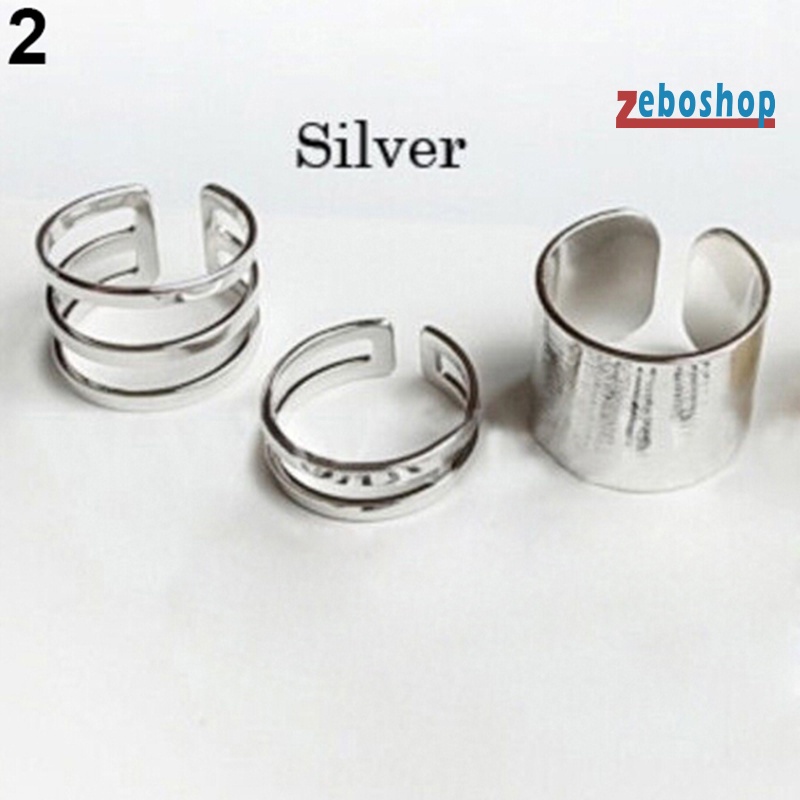 Bộ 3 Nhẫn Hở Đeo Đốt Ngón Tay Thời Trang Giáng Sinh