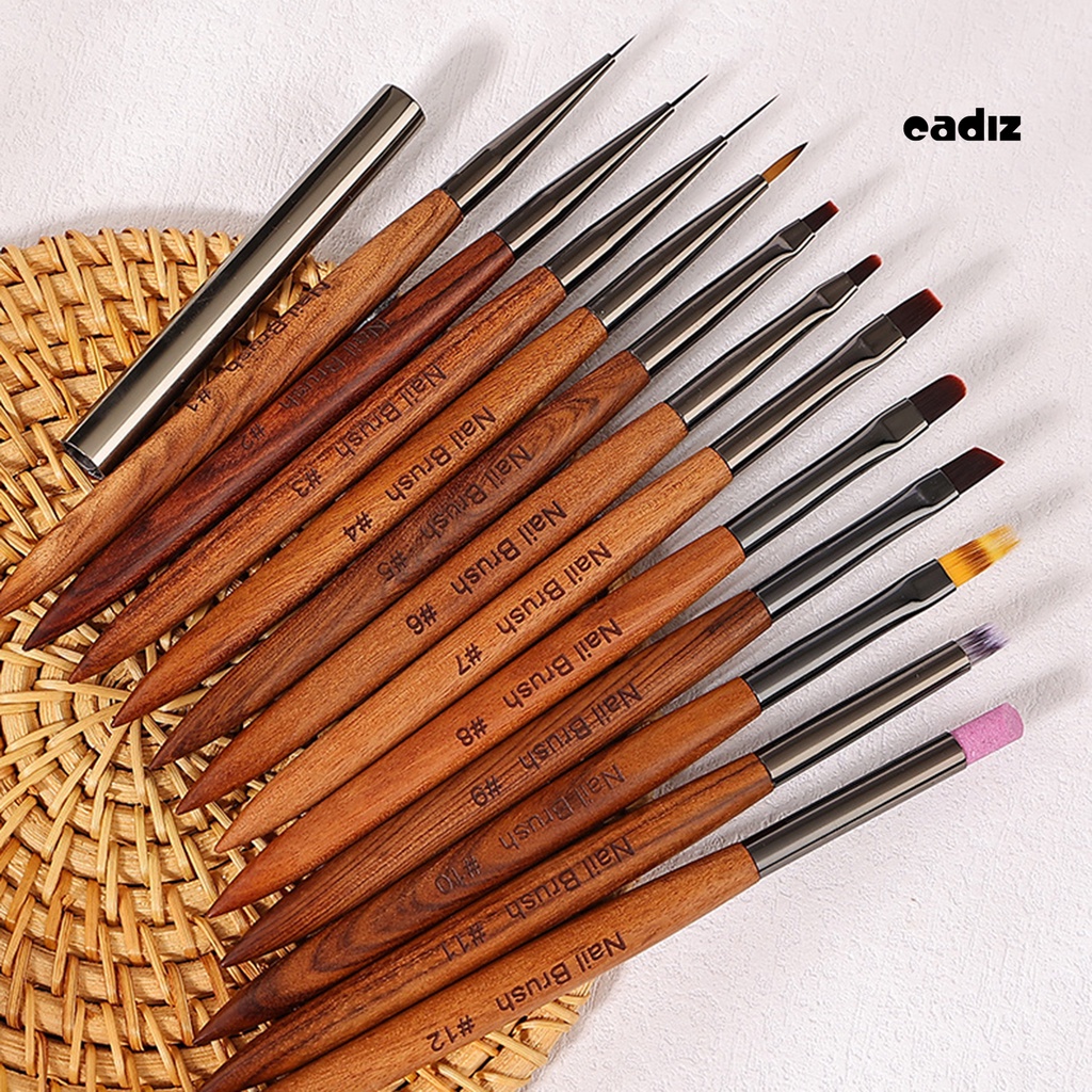 Cọ Vẽ Móng Tay Lông Mềm Không Đánh Dấu DIY Kèm Vỏ Đựng