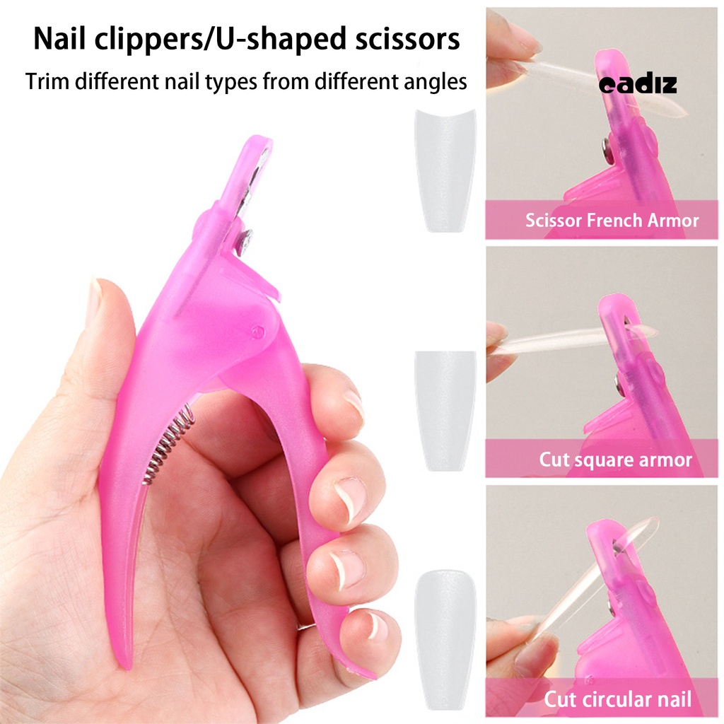 Kềm Cắt Móng Tay Giả Cạnh Thẳng Hình Chữ U Chuyên Dụng Cho Salon