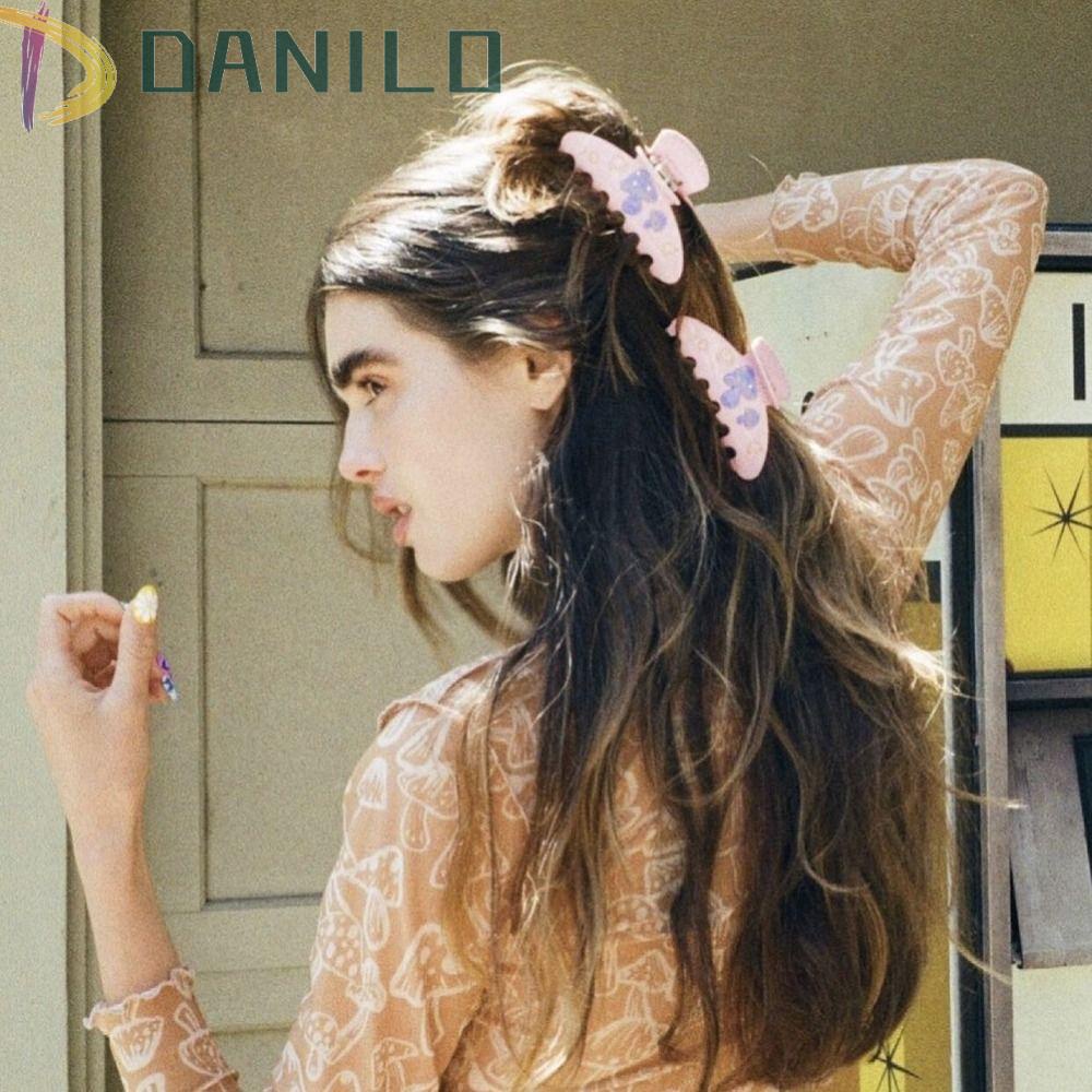 Kẹp Tóc Đuôi Ngựa Hình Hoa DANILO Acetate Thanh LịchKẹp Tóc Phong Cách Hàn Quốc Xinh Xắn Cho Nữ