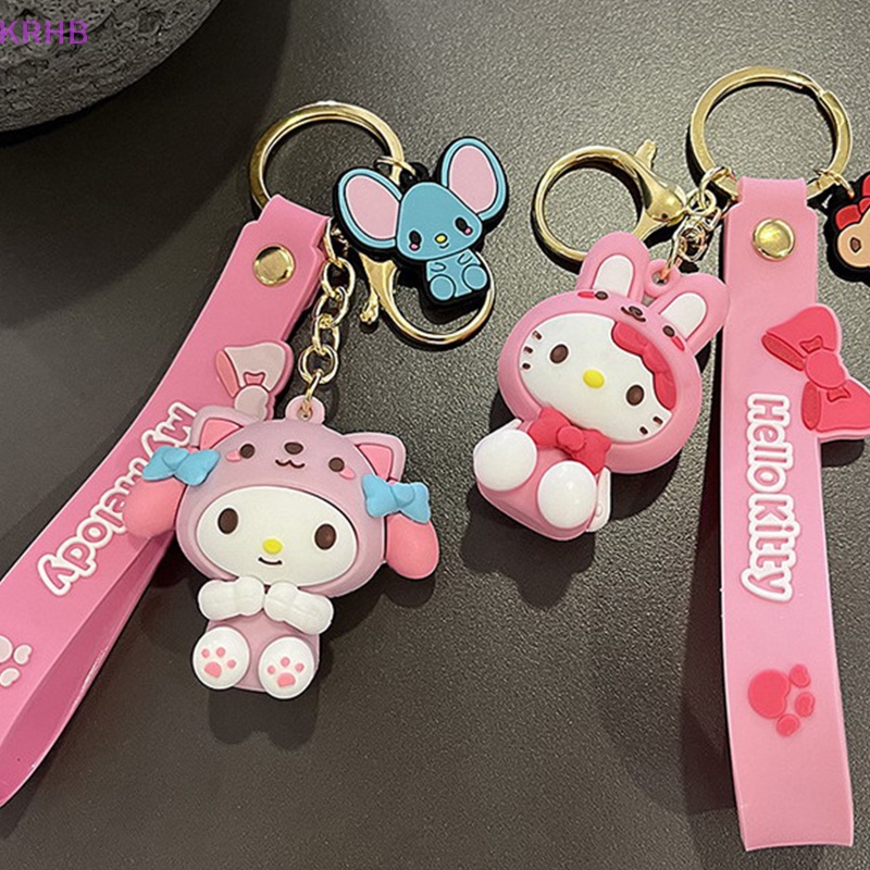 Móc Khóa Hình Động Vật Sanrio Hello Kitty My Melody Kuromi Dễ Thương Mới