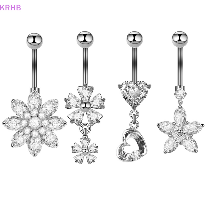 Khuyên Rốn Chất Liệu Thép Không Gỉ Đính Đá Quyến Rũ Cho Nữ Mới