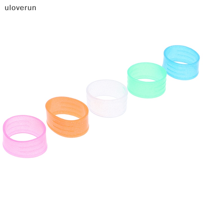 Uloverun Vòng Silicon Cố Định Tay Cầm Vợt tennis Màu Dạ Quang