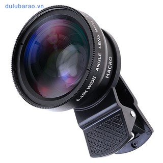 Ống kính điện thoại mắt cá 2 trong 1 Ống Kính Macro mắt cá zoom góc rộng 0,45x Bộ dụng cụ máy ảnh với Ống kính kẹp trên điện thoại cho điện thoại thông minh Ao