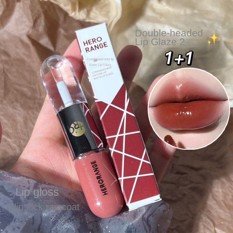 Son Bóng Hai Đầu Trong Suốt Dưỡng Ẩm Chống Nước Không Dễ Phai Màu Hiệu HERORANGE