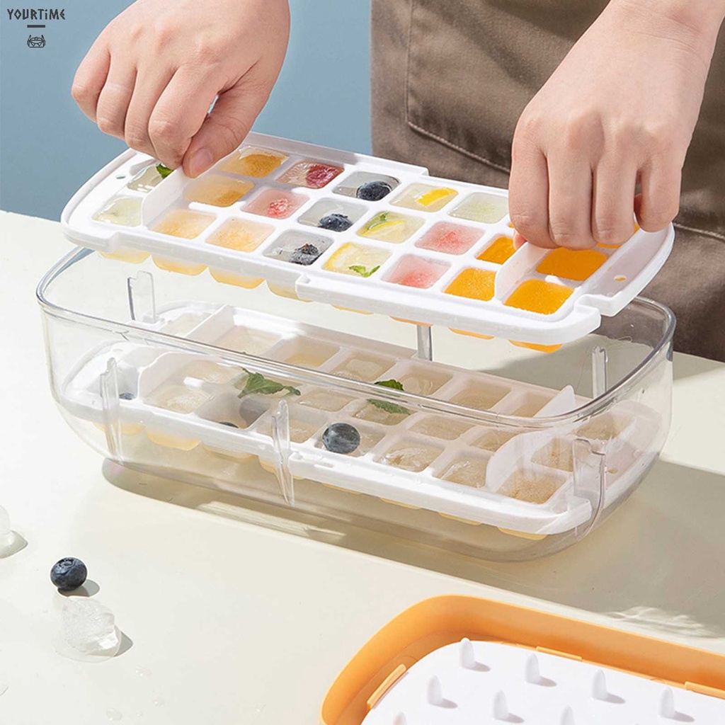 Khay Silicone Làm Đá Viên 24 / 48 Ô Chống Rò Rỉ