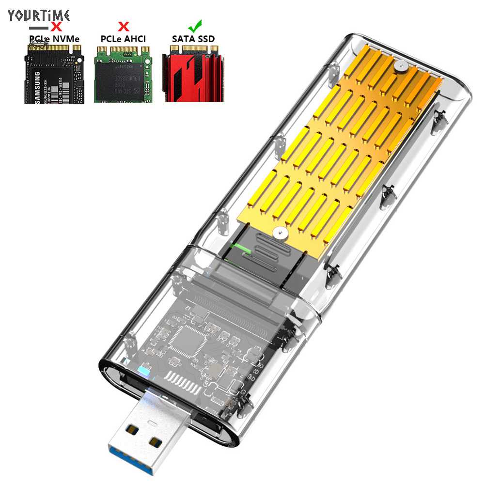 Hộp Đựng Ổ Cứng M2 SSD M.2 - USB3.0 Gen 1 5Gbps SATA NGFF SSD