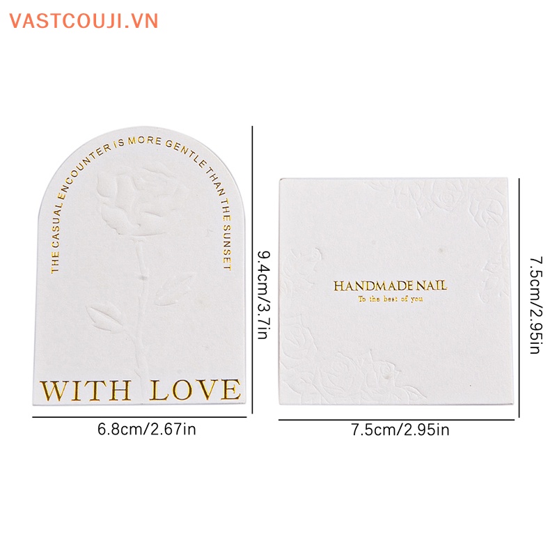 Set 10 Tấm Giấy Các Tông Màu Trưng Bày Móng Tay Nghệ Thuật