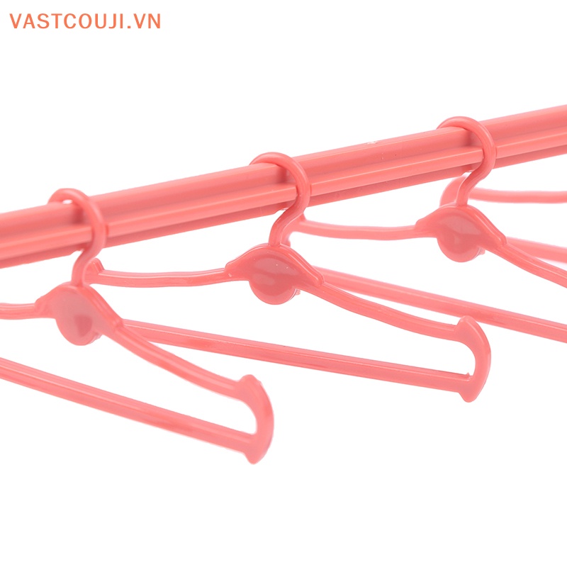 1 Bộ Móc Treo Quần Áo Mini Bằng Nhựa Hình VASTJI Dễ Thương