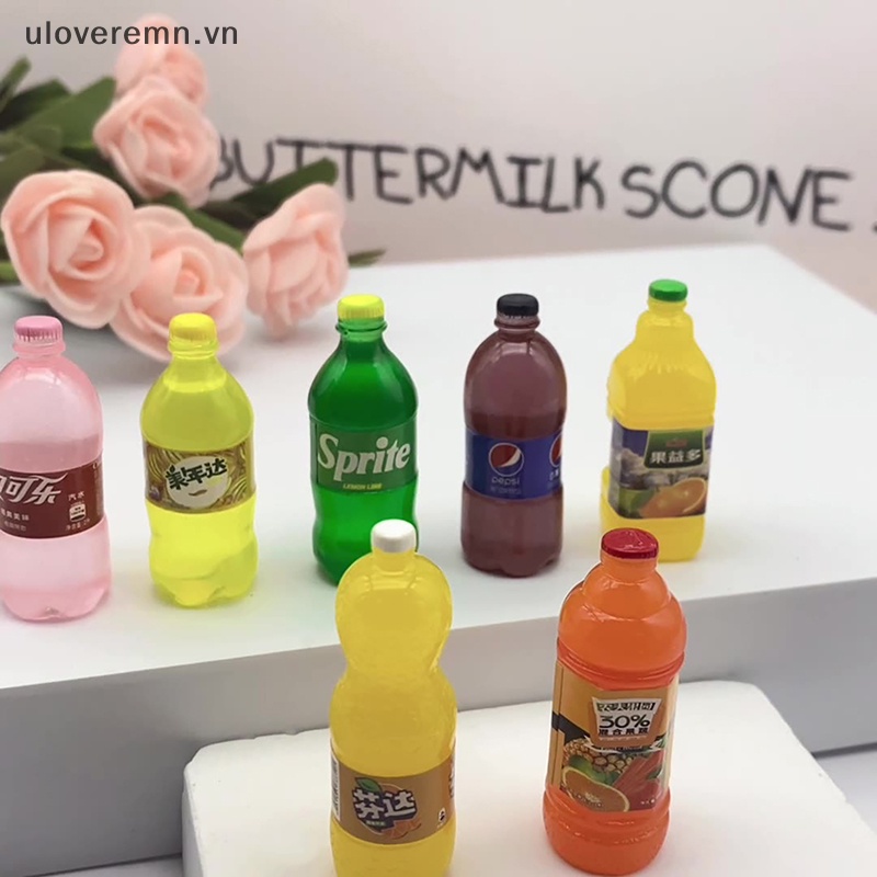 Set 5 Mô Hình Bình Nước Dạ Quang Mini Bằng Nhựa Resin DIY Trang Trí Điện Thoại