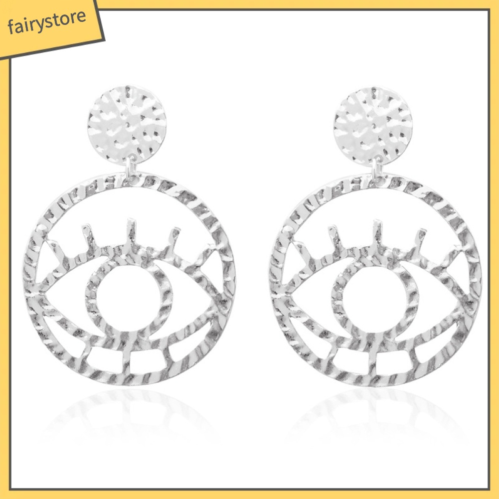 Bông Tai Hình Đôi Mắt Thiết Kế Đục Lỗ Thời Trang Cho Nữ