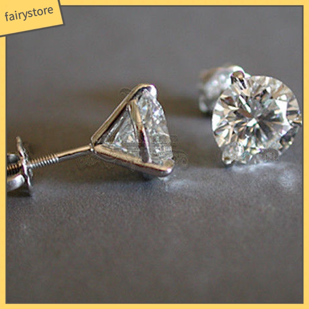 1 Đôi Bông Tai Đính Đá Thời Trang Dành Cho Nữ